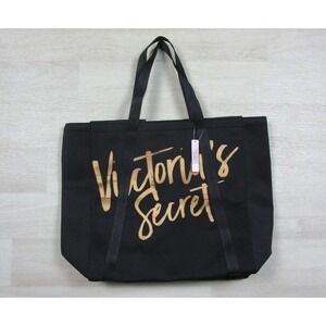 NEW Victoria's Secret Insulated Cooler Tote Bag Travel Gym Carry All Black NWT